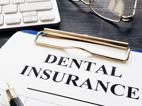 a dental insurance form for the cost of dentures
