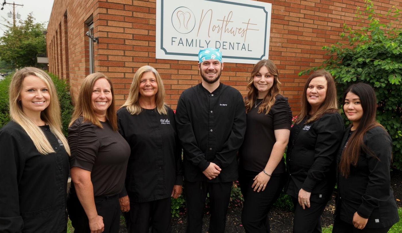 Dentist in Marysville Ohio talking to dental patient