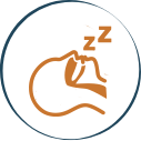 Animated person snoring representing sleep apnea treatment