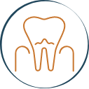 Animated tooth and soft tissue representing gum disease treatment